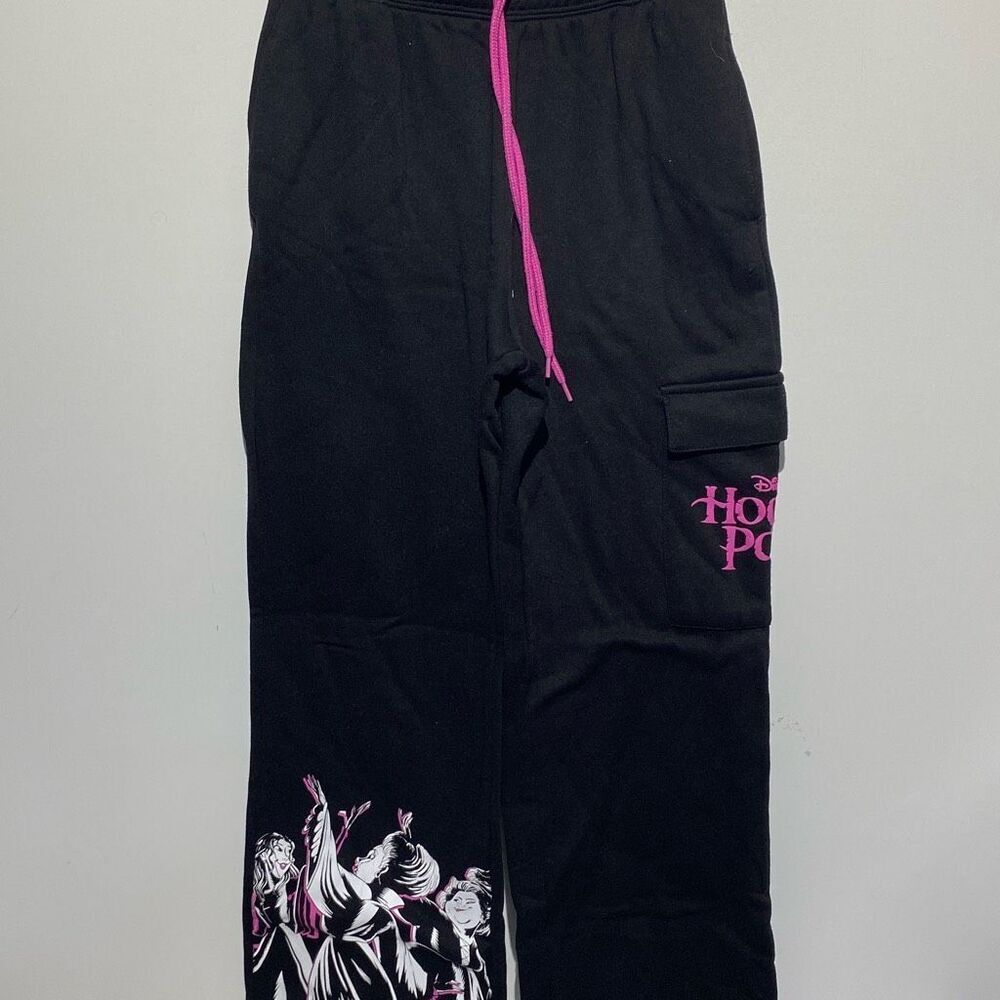 Disney Hocus Pocus Women's‎ Black Halloween Graphic Cargo Jogger Pants XXS